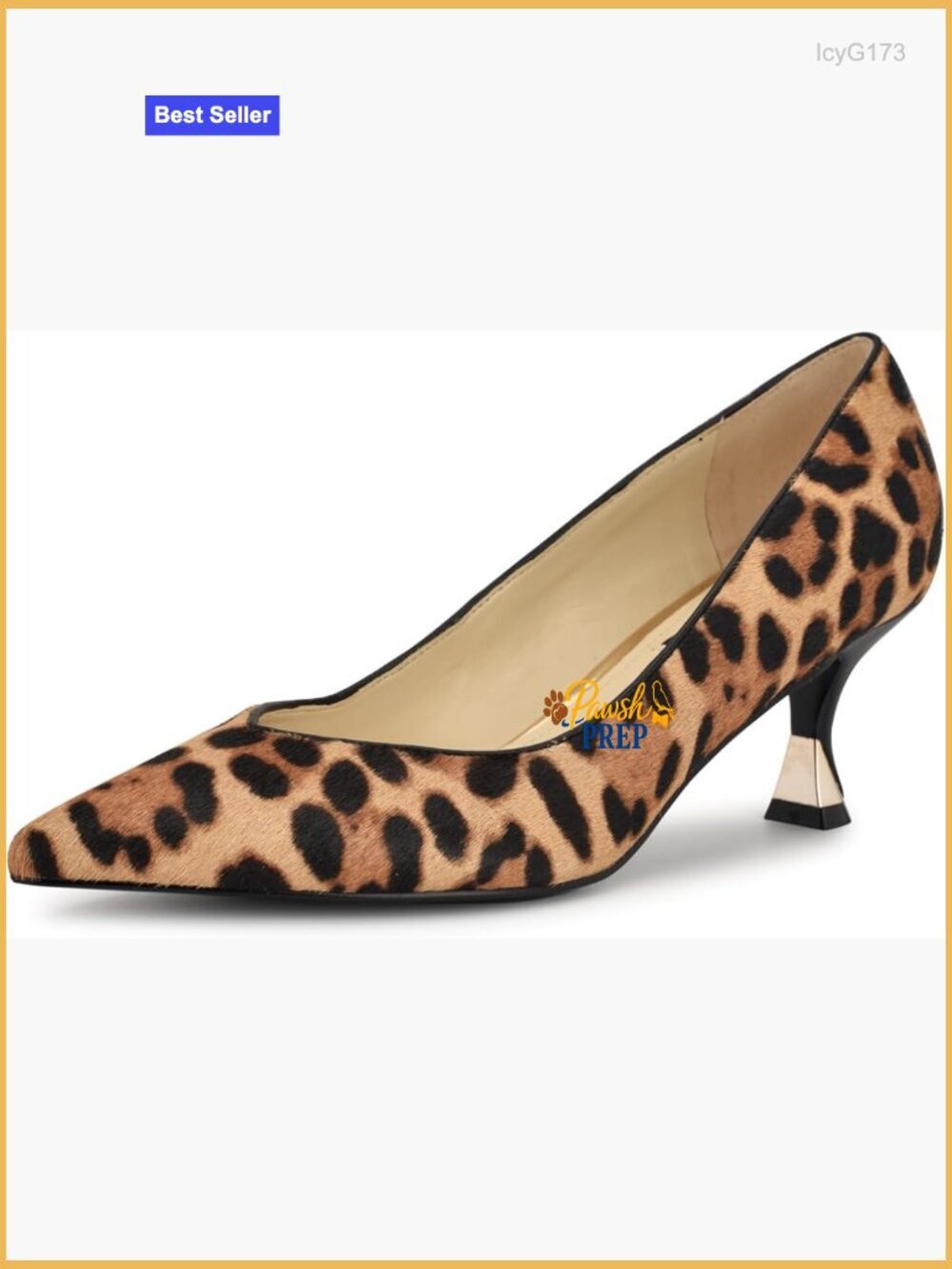Chic Pointy Toe Stiletto Heel Pump with Animal Print Calf Hair Upper
